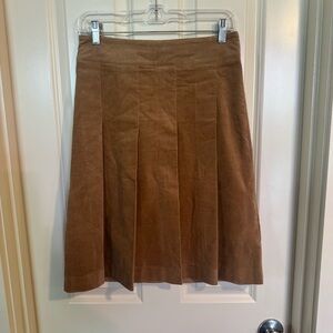 Zara Brown Crushed Velvet Women's Skirt